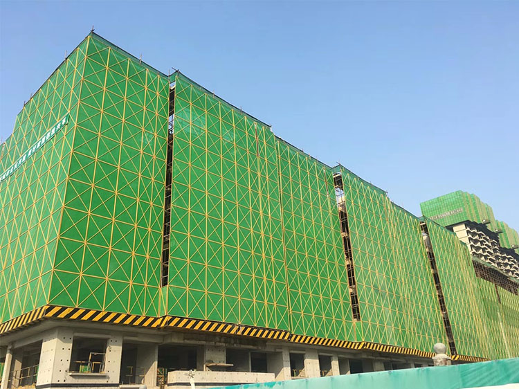 爬架網(wǎng)安裝效果