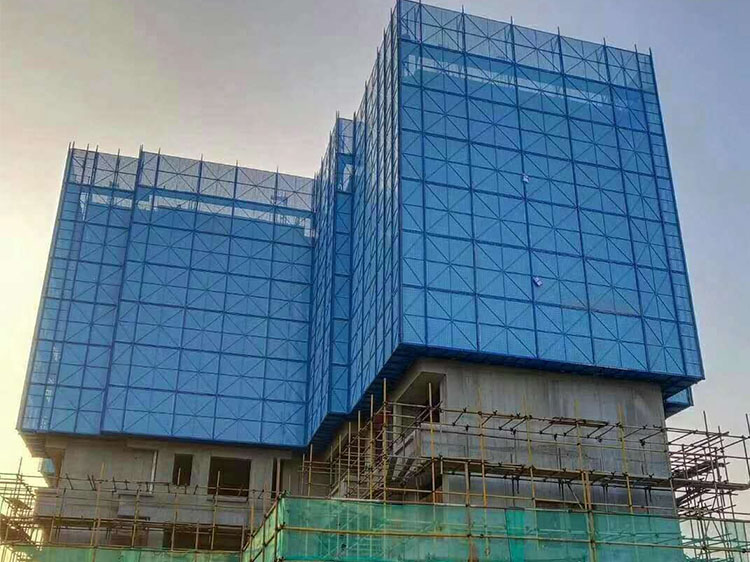 爬架網(wǎng)安裝效果